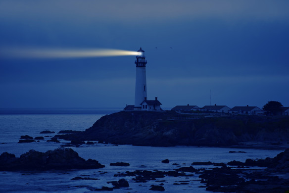 Lighthouse at dusk