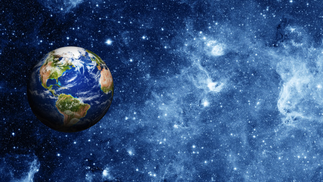 Planet Earth in space