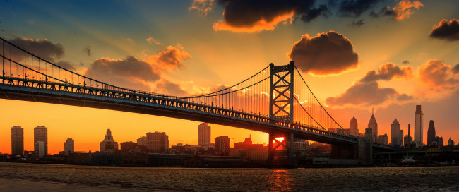 Panorama of Philadelphia skyline