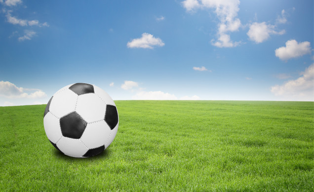 Football field and ball