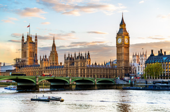 The Palace of Westminster in London 