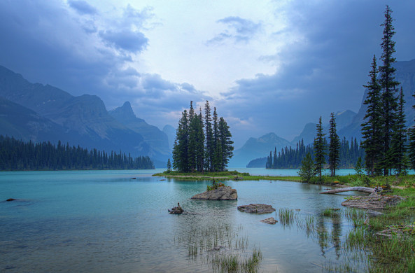 Spirit Island in the Canadian Rockies