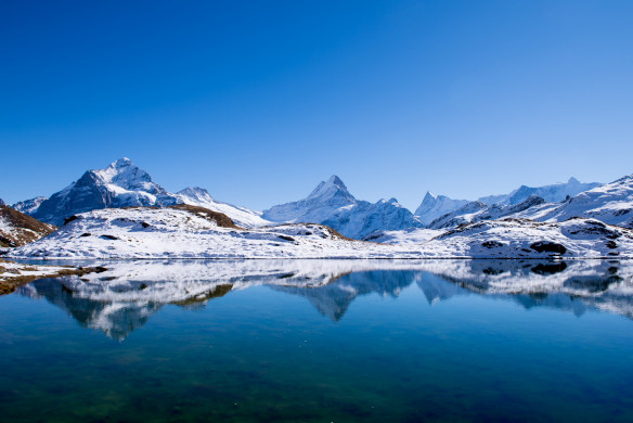 Mountain with snow