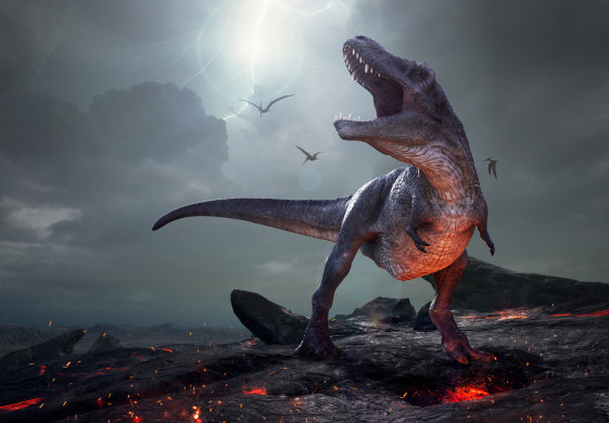 Rendering of Tyrannosaurus Rex near extinction