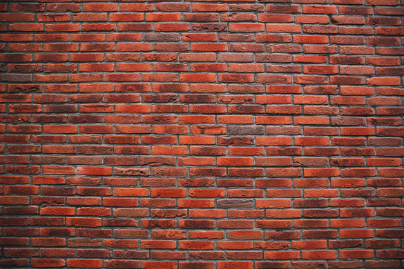Old red brick wall.