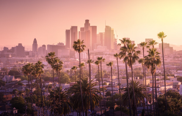 Beautiful sunset of Los Angeles