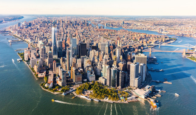 Aerial view of lower Manhattan 
