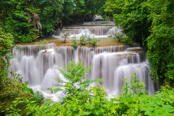 Beautiful waterfall in deep forest