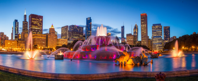 Buckingham fountain in Chicago