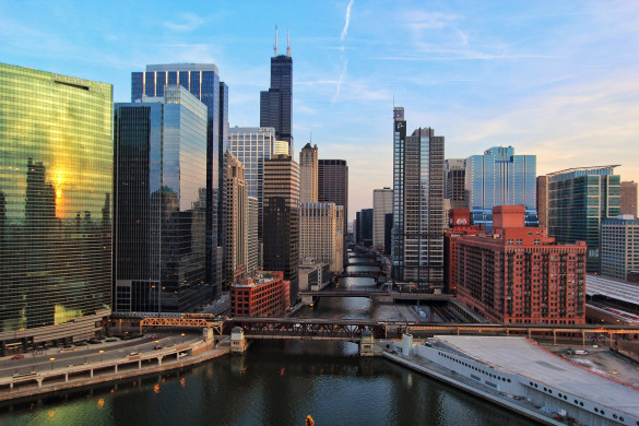 Chicago River from above