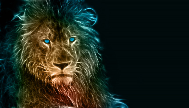 Digital art of a lion