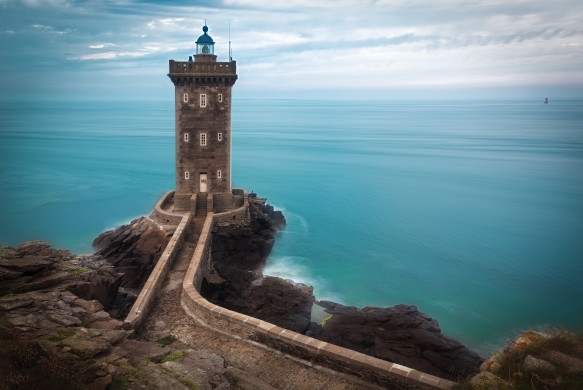Lighthouse at Atlantic coast in France