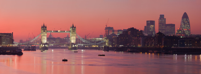 Tower Bridge and city of London