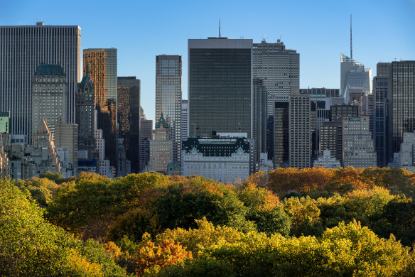 Central Park and Manhattan skyscrapers