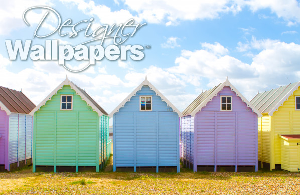 Traditional British beach huts