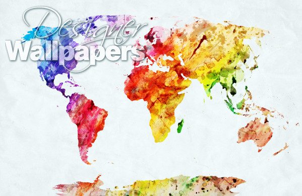 Watercolor world map