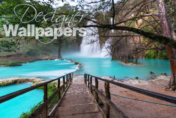 Mexican blue waterfall