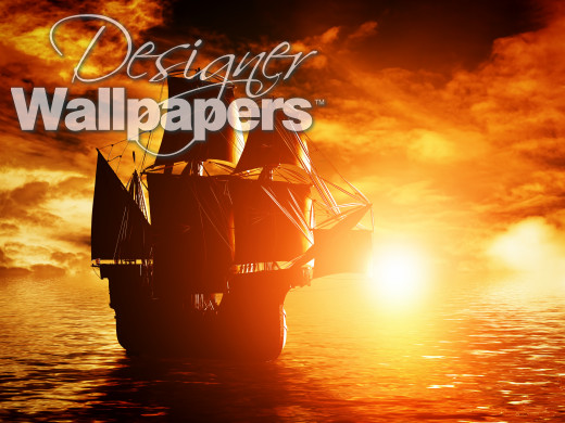 3D Sandy Beach Pirate Ship and Treasures Wallpaper Home or Business –  beddingandbeyond.club