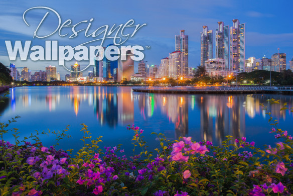 Bangkok cityscape with sunset