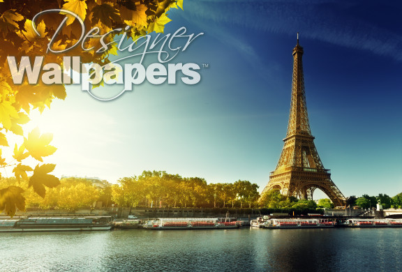 Seine in Paris with Eiffel tower in autumn season