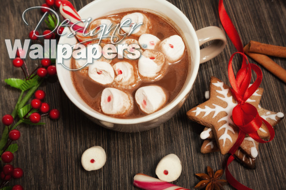 Christmas cookies and hot chocolate