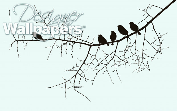 Birds on a twig illustration