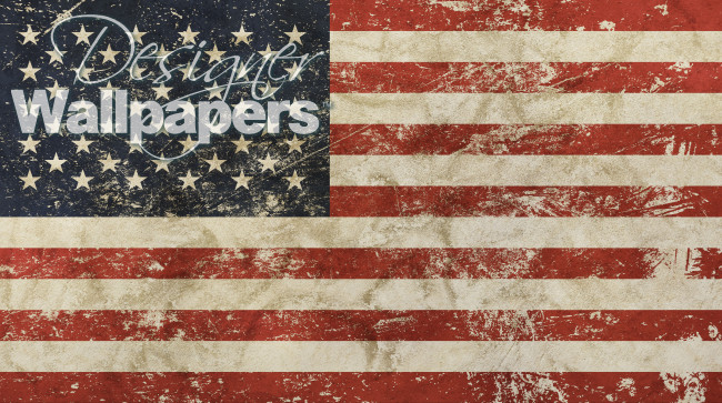 Vintage faded American US flag