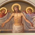 Vienna - fresco of Resurrected Christ in Carmelites church
