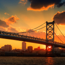 Panorama of Philadelphia skyline