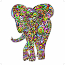 Elephant Psychedelic Pop Art 