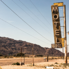 Abandoned Motel on the Route 66, Vintage sign