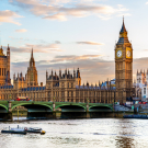 The Palace of Westminster in London 