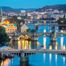 Prague at dusk