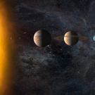 The amazing view of Solar system