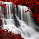 Red waterfall