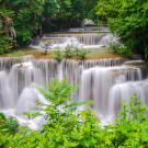 Beautiful waterfall in deep forest