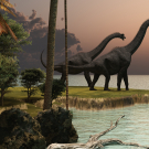 Brachiosaurus Sunset