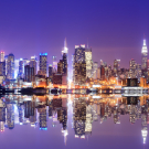 Manhattan Skyline with Reflections