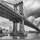 The Manhattan Bridge black and white