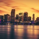 CIty of Miami at sunset