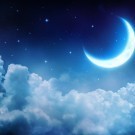 Romantic Moon In Starry Night