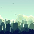 Illustration of big city