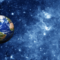 Planet Earth in space