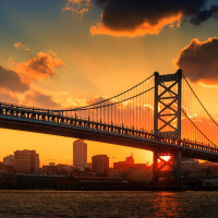 Panorama of Philadelphia skyline