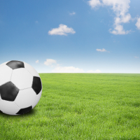 Football field and ball