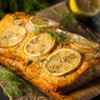 Homemade Grilled Salmon on a Cedar Plank