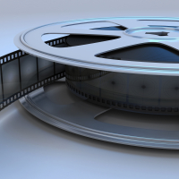 Retro reel film movie.