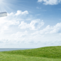 Cross against sky