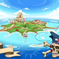 Pirate Cove Island - Treasure Map