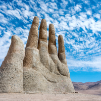 Hand Sculpture, the symbol of Atacama Desert